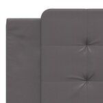 vidaXL Lit avec matelas Zadar gris 180x200 cm similicuir