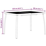 vidaXL Ensemble de meubles d'extérieur 5 Pièces Anthracite Fer et Acier