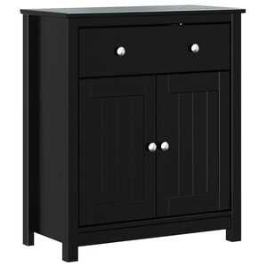 vidaXL Armoire de salle de bain BERG noir 69 5x34x80 cm pin massif