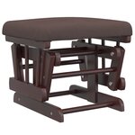 vidaXL Chaise berçante avec repose-pied Marron Tissu