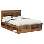 vidaXL Cadre de lit Bois ancien 160 x 200 cm Pin massif