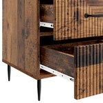 vidaXL Cabinet de chevet avec tiroir Bois ancien 43 x 41 x 66 5 cm