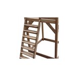 AXI Beach Tower avec Balancoire Simple Marron Toboggan Bleu