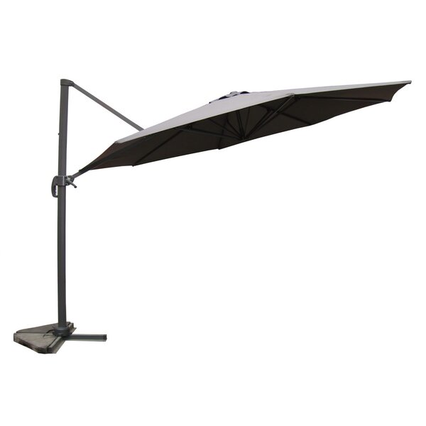 Vivaro gris: Parasol déporté ,rond Ø 350cm ,rotatif à 360°