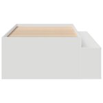 vidaXL Cadre de lit de rangement blanc 75x190 cm