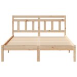 vidaXL Cadre de lit avec tête de lit Marron Bois de pin