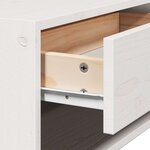 vidaXL Table de chevet Blanc 50 x 32 5 x 24 cm Bois massif en pin