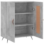vidaXL Buffet gris béton 69 5x34x90 cm bois d'ingénierie