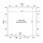 Chambre froide négative pro line avec groupe négatif - hauteur 2200 mm - combisteel -  - acier inoxydable2400 x 2400