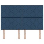 vidaXL Tête de Lit en Tissu Geometric Manuel Bleu 140 cm tissu