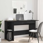 vidaXL Bureau Autre Chêne noir 140 x 50 x 75 cm Bois d'ingénierie