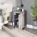 vidaXL Tables de chevet 2 Pièces sonoma gris 40x35x70cm bois d'ingénierie