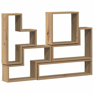 vidaXL Cube mural chêne artisanal 96 x 12 x 64 cm Bois d'ingénierie