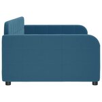vidaXL Lit de repos sans matelas bleu 90x200 cm velours