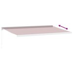 vidaXL Auvent manuel rétractable bordeaux 500x300 cm