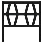 vidaXL Tête de lit Noir 81x4x100 cm Bois massif de pin