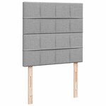 vidaXL Cadre de lit ottoman avec matelas gris clair 80x200 cm tissu