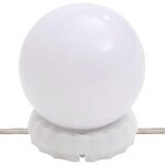 vidaXL Ensemble de coiffeuse avec LED Blanc Bois de pin solide