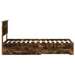 vidaXL Cadre de lit Chêne Fumé et Argent 75 x 190 cm Bois d'ingénierie
