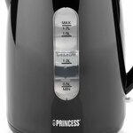 Princess bouilloire électrique 1 7 l 2200 w 236017