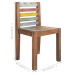 vidaXL Chaises à manger lot de 6 bois de récupération solide