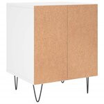 vidaXL Table de chevet Blanc 40x35x50 cm Bois d’ingénierie
