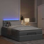 vidaXL Lit ottoman avec matelas gris clair 120x190 cm tissu
