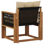 vidaXL Sofa de milieu extérieur Bois d'Acacia Massif Naturel