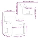 vidaXL Fauteuil inclinable électrique gris clair tissu