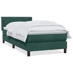 vidaXL Sommier à lattes de lit et matelas vert foncé 90x210 cm velours