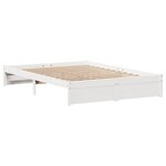 vidaXL Cadre de lit sans matelas blanc 160x200 cm bois de pin massif