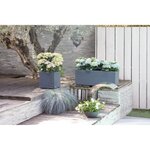 EDA PLASTIQUE Bac a fleurs carré Graphit Up - 21 L - 29,5 x 29,5 x 29,5 cm - Gris anthracite