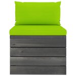 vidaXL Salon palette de jardin 9 Pièces avec coussins Bois de pin massif