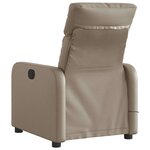 vidaXL Fauteuil de massage inclinable électrique cappuccino similicuir