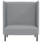 vidaXL Canapé à Haut Dossier 101cm Gris clair tissu
