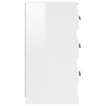 vidaXL Buffet blanc brillant 36x35 5x67 5 cm bois d'ingénierie