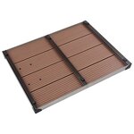 vidaXL Receveur de douche extérieur WPC Inox 80x62 cm Marron