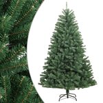 vidaXL Sapin de Noël artificiel à charnières avec support vert 300 cm