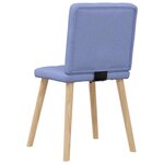vidaXL Chaises à manger lot de 4 bleu jean tissu