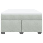 vidaXL Sommier à lattes de lit et matelas Gris clair 140x190cm Velours