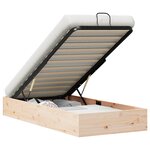 vidaXL Cadre de lit ottoman avec rangement Naturel 90 x 190 cm