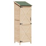 vidaXL Abri de jardin Naturel 59 5 x 56 x 176 5 cm