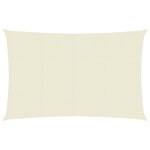 vidaXL Voile d'ombrage 160 g/m² Crème 3x6 m PEHD