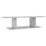 vidaXL Meuble TV mural Gris béton 103x30x26 5 cm