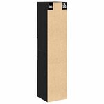 vidaXL Cabinet de salle de bain avec porte Chêne noir 30 x 30 x 130 cm