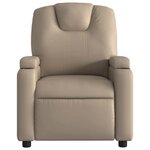 vidaXL Fauteuil inclinable électrique Cappuccino Similicuir