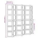 vidaXL Cloison de séparation 6 panneaux blanc bois de paulownia massif