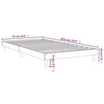 vidaXL Cadre de lit sans matelas chêne fumé 90x200cm bois d'ingénierie