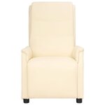 vidaXL Fauteuil inclinable Crème Similicuir