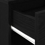 vidaXL Meuble de rangement avec roue Chêne noir 46 x 36 x 59 cm